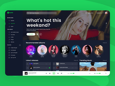 Spotify macOS Redesign #dark app challenge chat app dark design hottest ios light mac music os play player spotify ui web web template week of the year