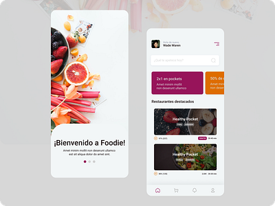 Foodie App app appdesign branding concept design design figma interface ui uidesign ux