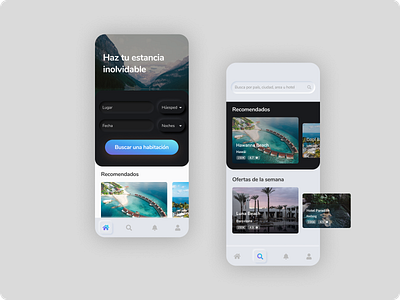 Neumorphic Travel app