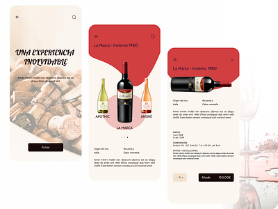 Wine Experience App app app design branding concept design design figma interface ui uidesign ux
