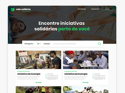 Rede Solidária branding design platform ui ux uxui vector voluntario web design web ui web ui ux web uiux web ux webdesign website