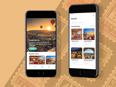 Travel Mobile App app design design hotel app hotel booking mobile app design mobile ui travel ux ui