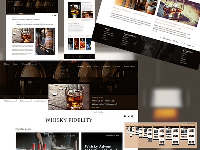 whisky alcohol branding blog blog design drinks ux ui