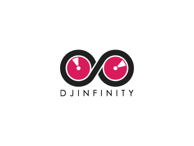 DJ INFINITY cool dj infinity logo modern vector