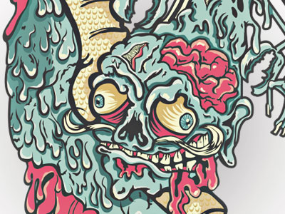 More snowboards, more weird monsters drips illustration monster slime snowboard