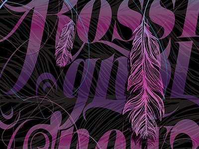 Rossi Detail feather girl pink purple snowboard