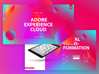 AEC Digital transformation presentation branding design gradient icon typography ui