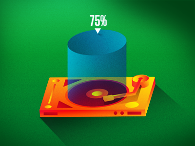 Another info graphic cassette color gradient graphic info modern music retro stats tape texture