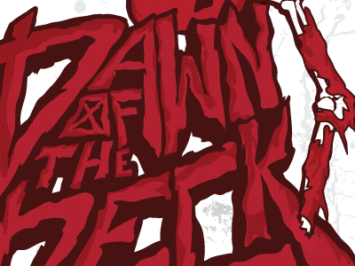 DOTD blood bones illustration typography zombie
