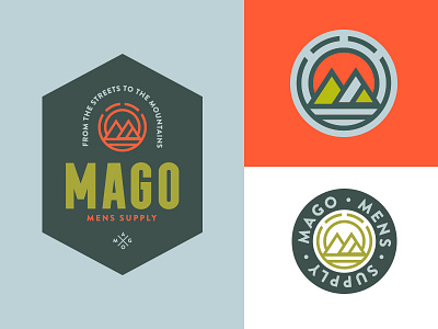 Mago Mens Supply branding logo mountain outdoor