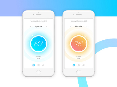 Compin n Explorin design gradient thermostat ui ux