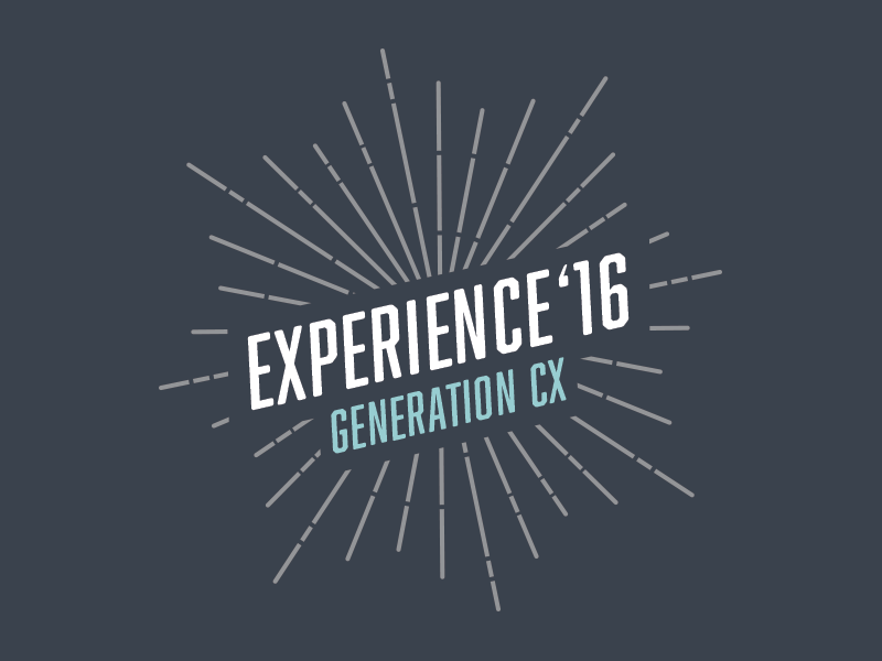 Experience 2016 Logo burst conference customer experience cx logo rays star