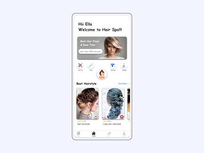 Hair Salon Screen Design ✨ adobe xd design figma hair salon mobile app design screen design uiux