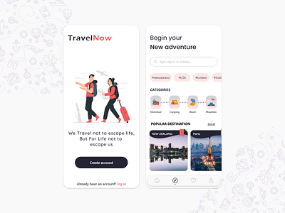 Travel Now Design adobe xd design figma mobile app design mobile design travel app design travel design ui uiux