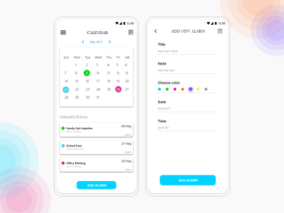 Calendar App Design