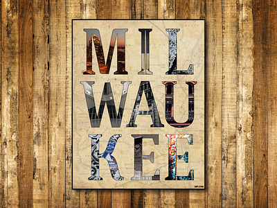 Mil-ee-wau-kay illustration map milwaukee photography typography wisconsin