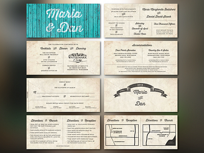 Wedding Invitation Booklet illustration invitation layout rustic typography wedding