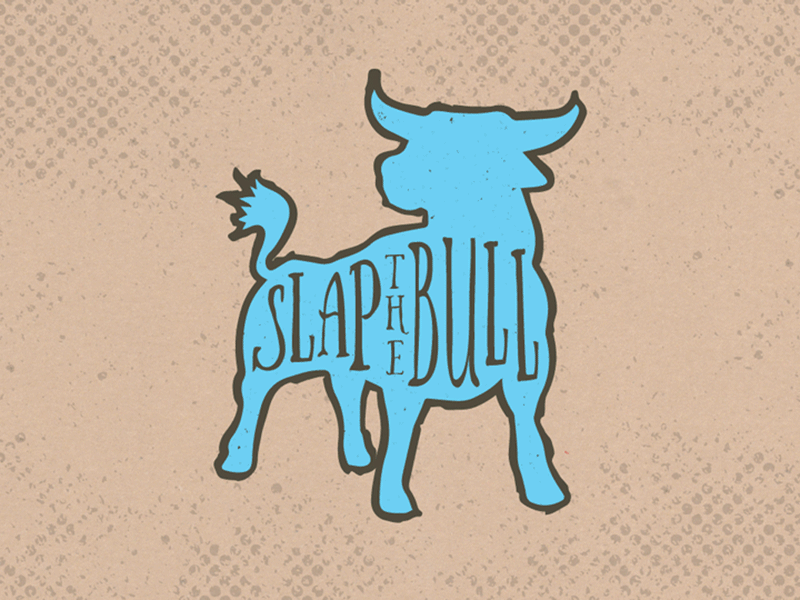 Slap the Bull bull colorful grunge logo milwaukee typography wisconsin