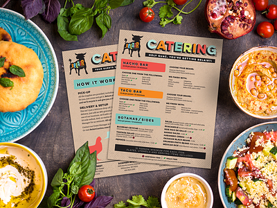 BelAir Catering Menu catering menu milwaukee restaurant typography