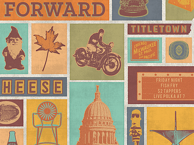 Forward - WIP detail halftone illustration poster texture wisconsin