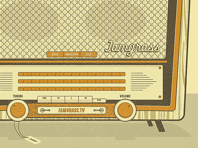 Jamgrass - WIP folk illustration jamgrass music radio texture