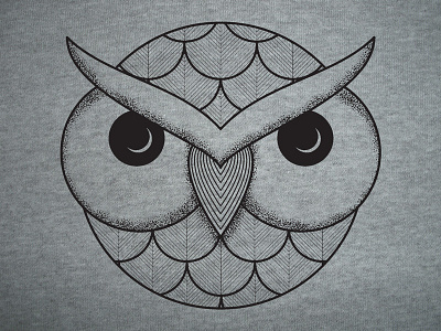 Well, Owl be Damned animal bird circles geometric geometry icon line minimal owl stipple stippling