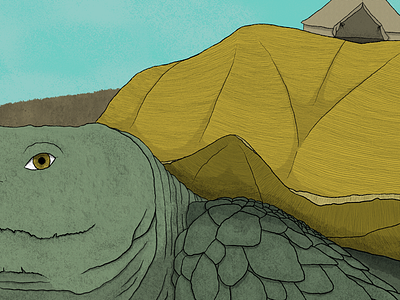 WIP - Details animal camping drawn grain illustration linework nature outdoors texture tortoise