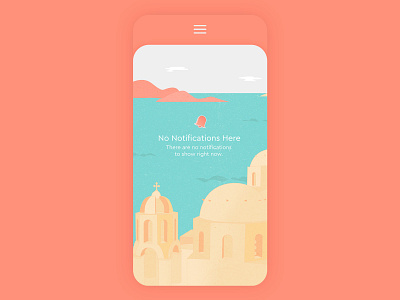 UI Concept for Travel Mobile App colors illustration interface mobile app mobile ui notifications ui