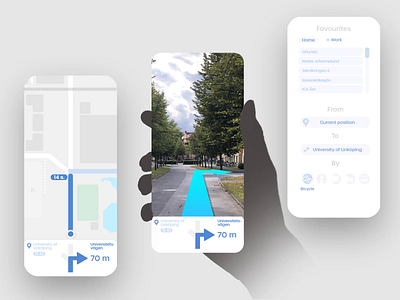 Navigation app design animation app flat minimalism navigation ux visualization