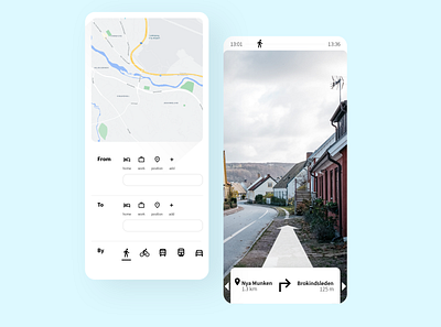 Navigation Augmented 2d app design flat minimal mobile ux visualization