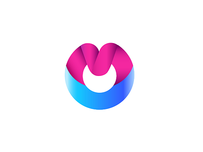 M.O Logo design depth gradiant graphicdesign illustration illustrator logo logodesign logoinspiration shadow