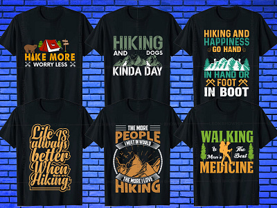 Hiking T-shirt Design Bundle V3 best hiking tshirts camping graphic art hiking hiking t shirt hiking tshirt amazon illustration merch by amazon shirts outdoor outdoors pod print on demand tees tshirt tshirt art typography vector art vector elements vector graphic