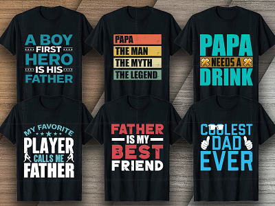 Father's Day T-shirt Design Bundle V1