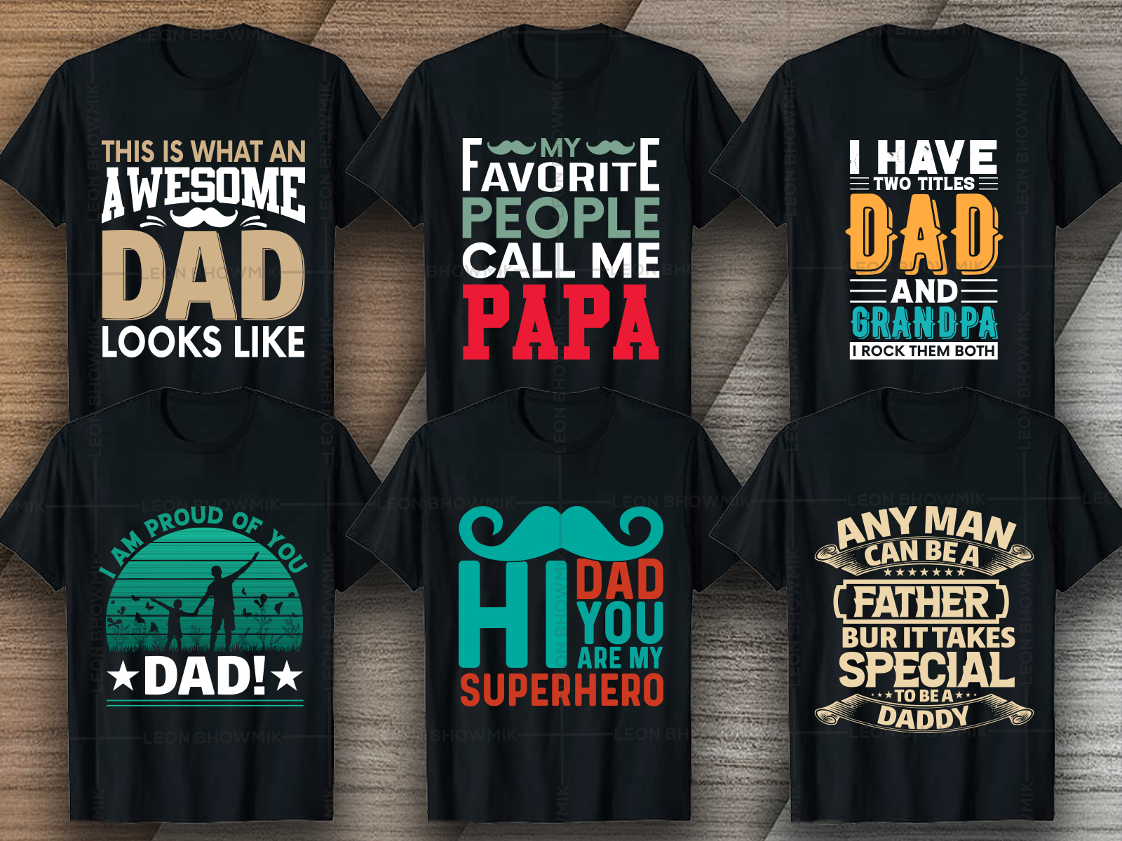 Trendy Father's Day T-Shirt Design Bundle Bundle · Creative Fabrica