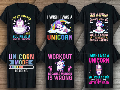 Best Trendy Unicorn T-Shirt Design V1