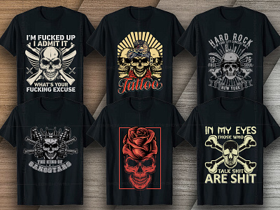 Skull Print - T-Shirts, Custom Print Tshirts and Labels