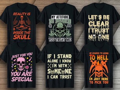 Best Trendy Skull T-Shirt Design V2