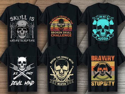 Best Trendy Skull T-Shirt Design V3