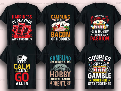 Gambling T-Shirt Design Bundle-3