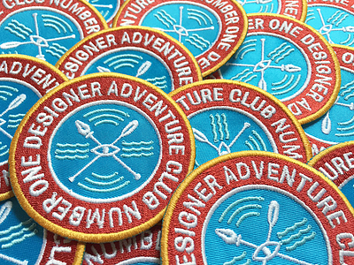 Designer Adventure Club Badge adventure badge branding designer adventure club designer retreat event highline illustration logo outdoors patch twg