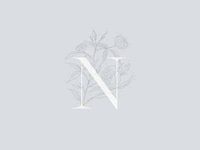 All-Natural Sun & Skin Care Monogram beauty branding brand branding feminine logo floral illustration logo monogram roses serif serif logo vintage floral