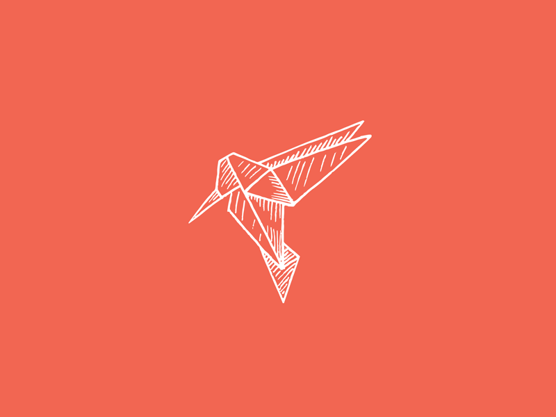 Take Flight bird branding coral hand drawn hand illustrated hummingbird icon icon design illustration