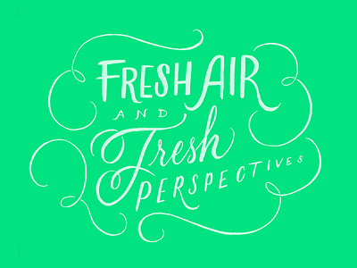 Fresh Air at Epicurrence, the Montues brush lettering community epicurrence facebook design fresh air hand lettering lettering montues nature powder the montues