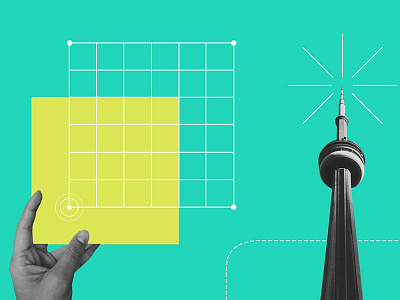 TWG's Guide To Toronto article blog chartreuse cn tower collage grid teal the six toronto tourism travel travel guide