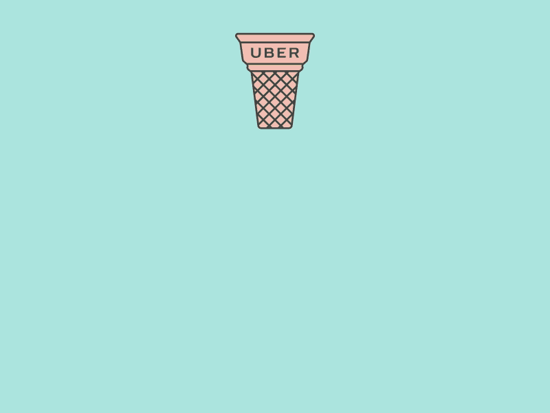 Uber Ice Cream - Radial after effects animation cones graphic ice cream loop looping mograph motion graphics pastel uber
