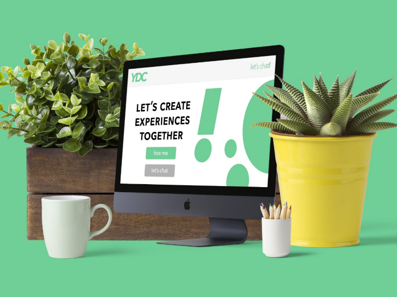 Freelance Web Design Mockup landing page freelance design ui design sketch figma mockup design web design branding