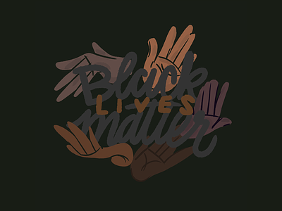 Black lives matter 2020 black blacklivesmatter collaboration digital hands illustration lettering live procreate