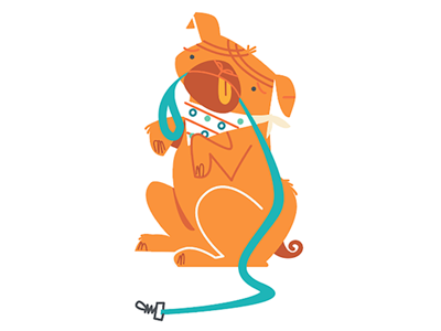 Dog for Unsubscribe Experience dog illustration orange puppy sad