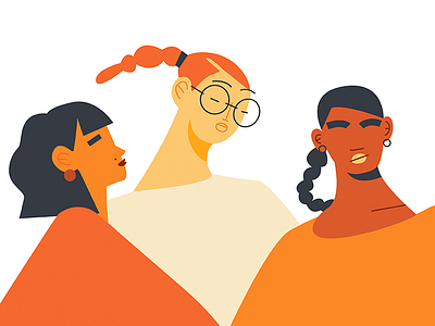 International Woman's Day 2018 at Eventbrite body character day faces illustration international orange woman