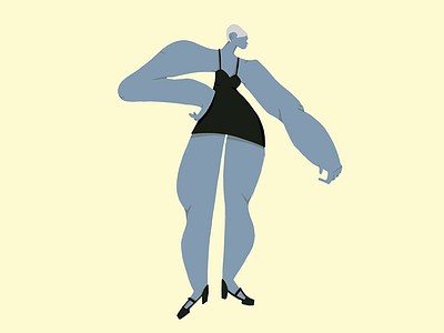 She blue character design digital dress fashion gender illustration woman